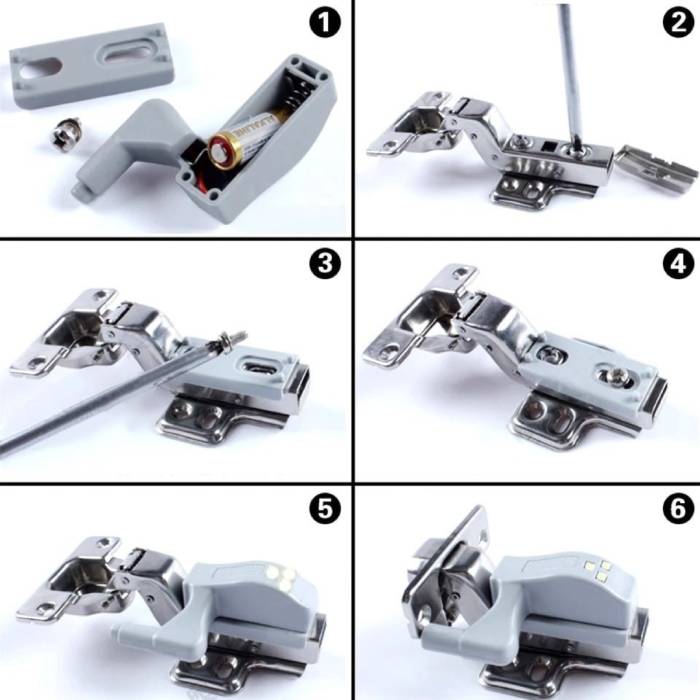 LED cupboard hinge light