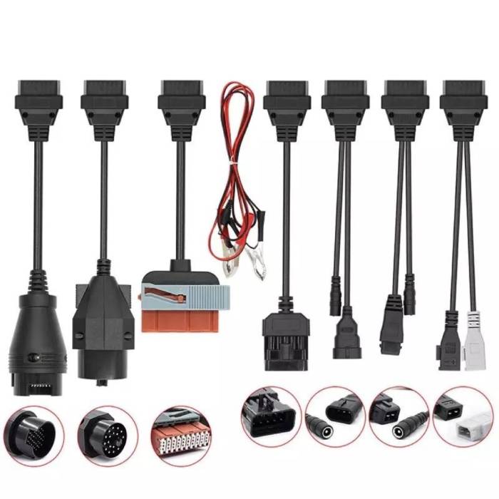 OBDII Car adaptor cable 8 piece set